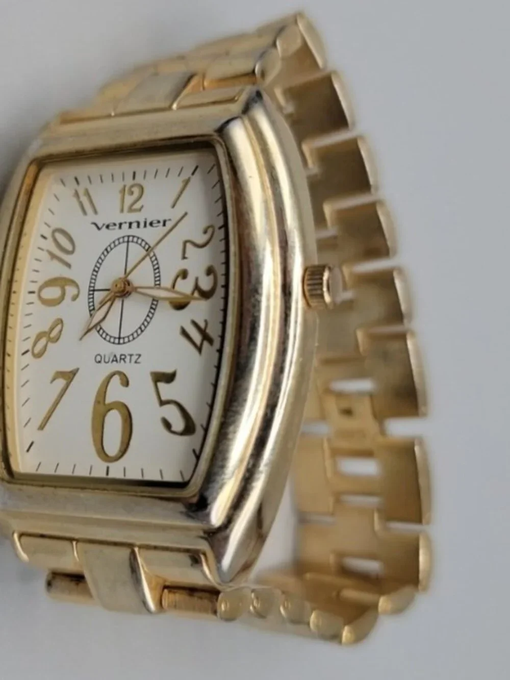Vernier Gold Classic Tonneau Ladies Quartz Watch 7.5
